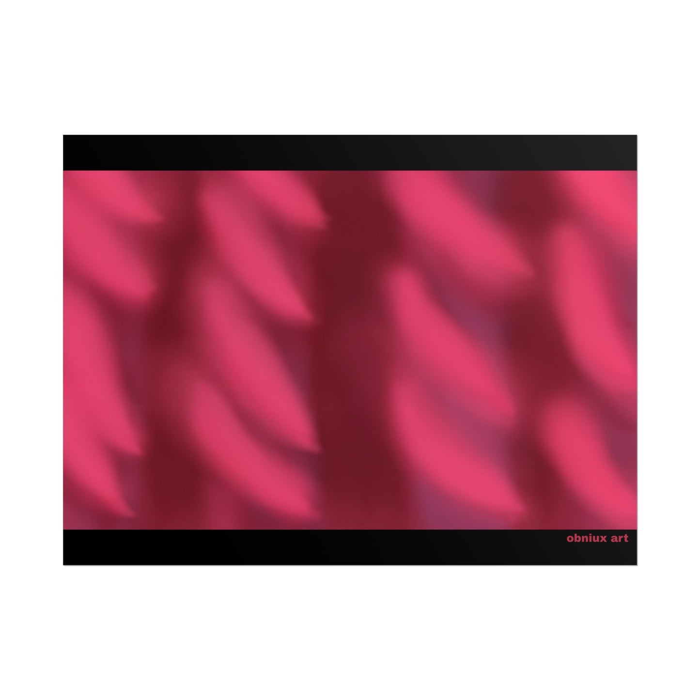 Rolled Poster – Abstract Pink Velvet Waves Art Print