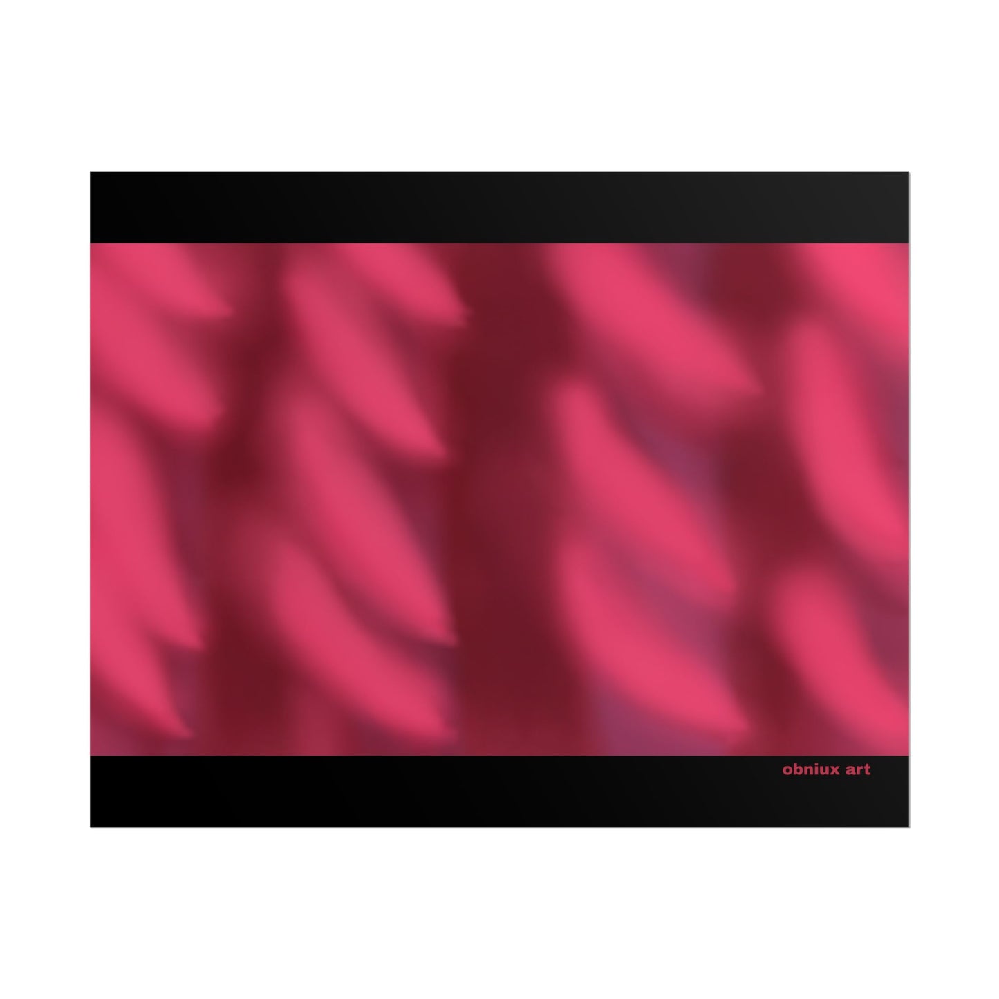 Rolled Poster – Abstract Pink Velvet Waves Art Print