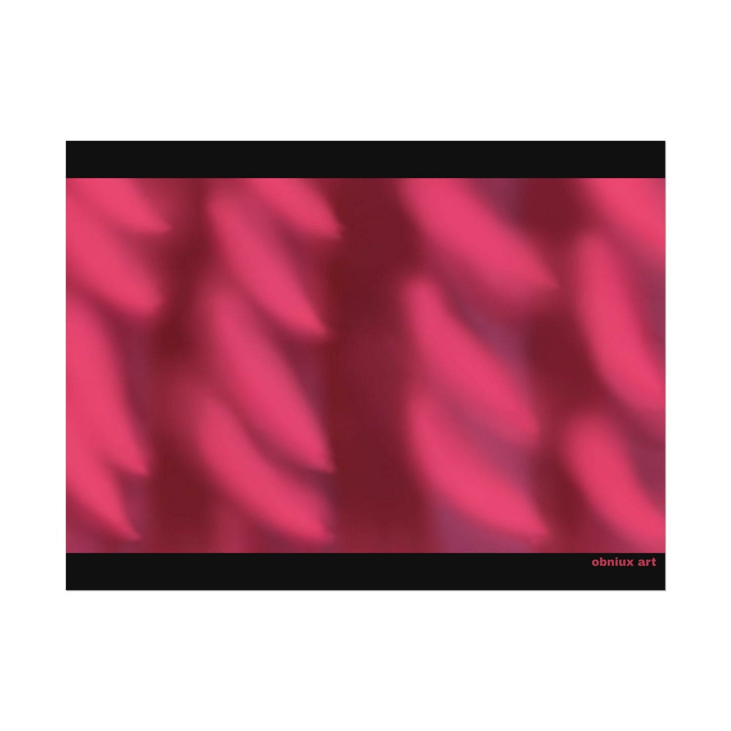 Rolled Poster – Abstract Pink Velvet Waves Art Print