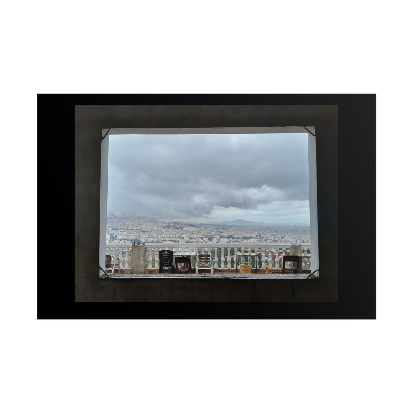 Cityscape Window Poster — Rolled Wall Art