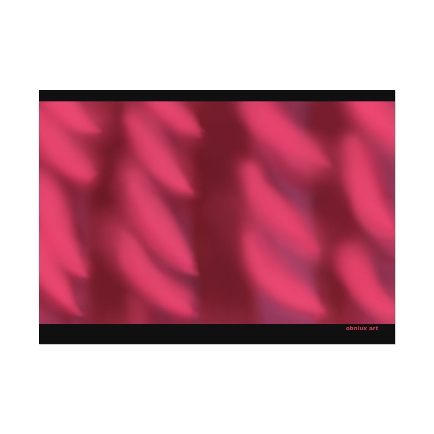 Rolled Poster – Abstract Pink Velvet Waves Art Print