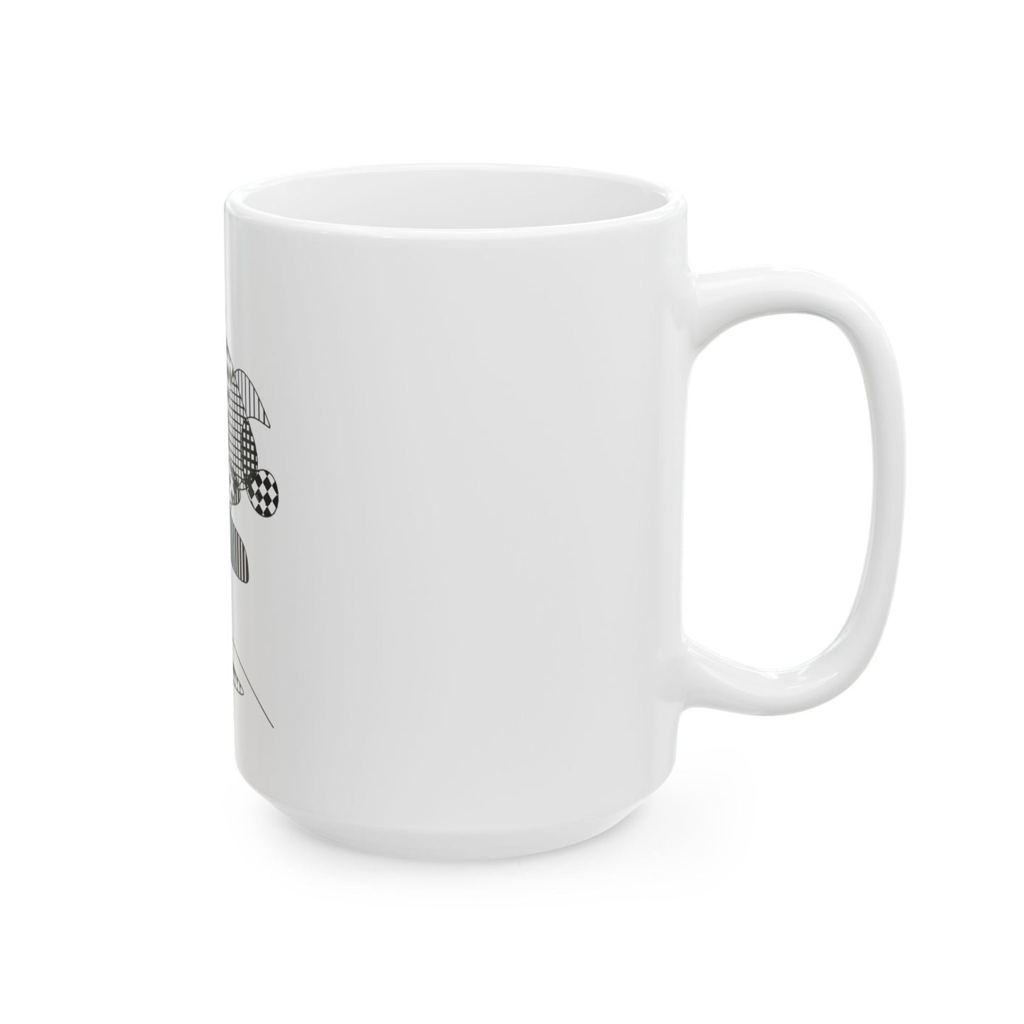 Black & NotBlack pattern  Ceramic Mug — Geometric Pattern 11oz/15oz