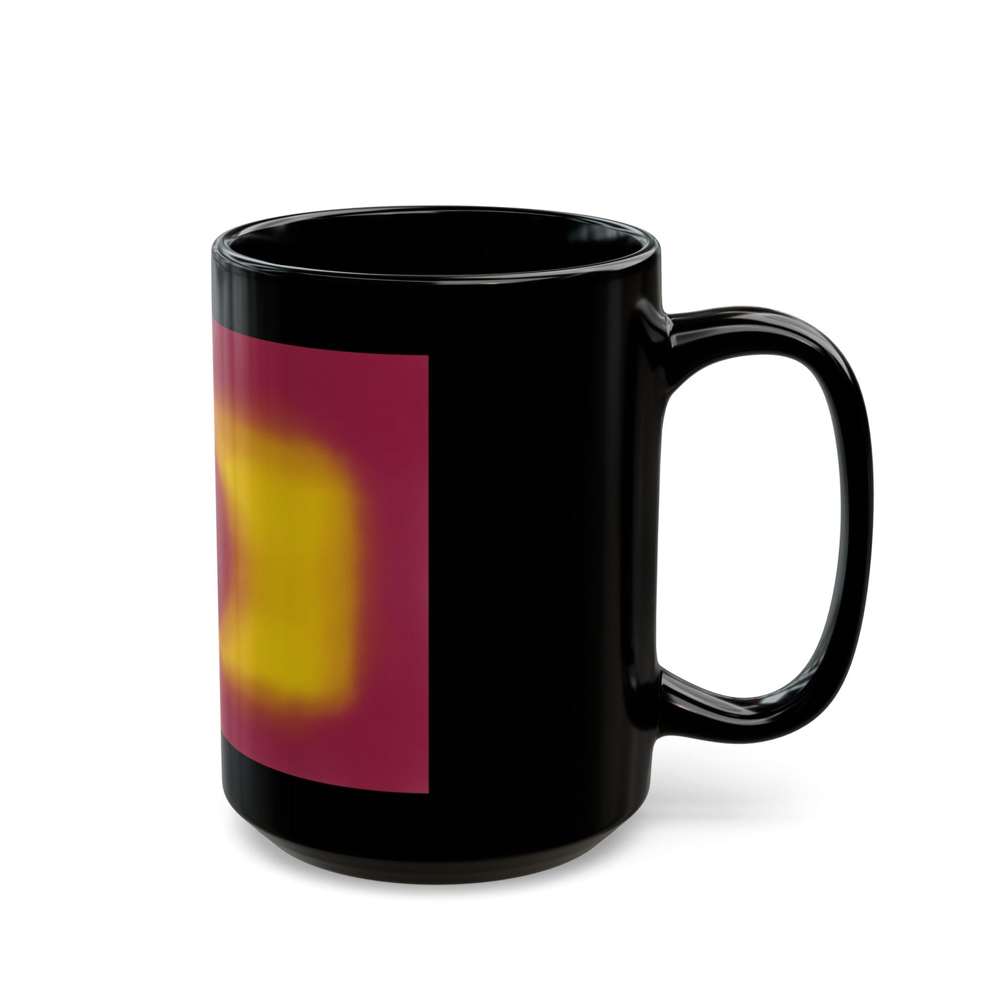 Abstract Sunset Circle Black Mug — Modern Geometric Coffee Cup (11oz, 15oz)