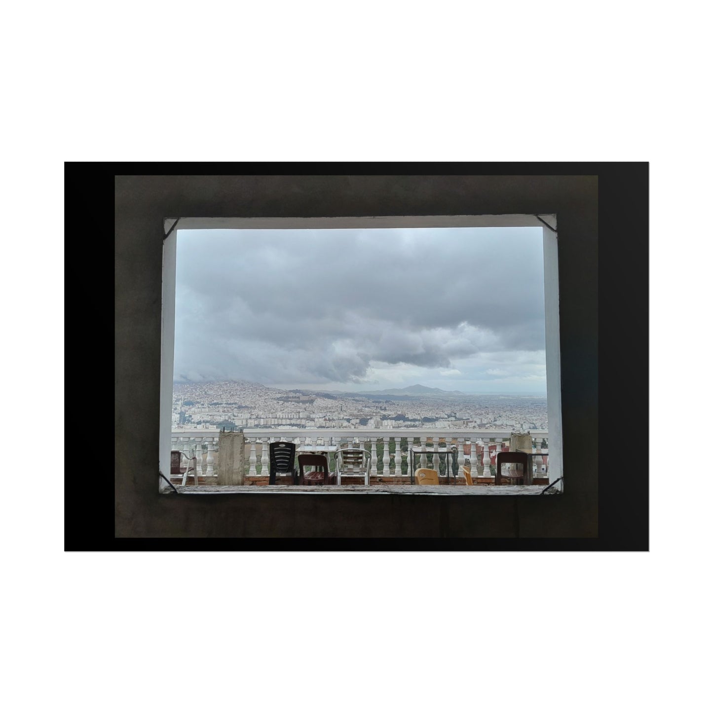 Cityscape Window Poster — Rolled Wall Art