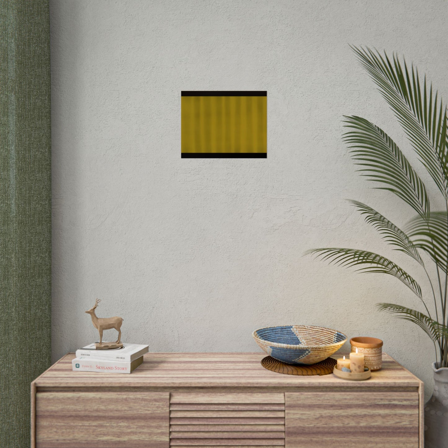 Gold Minimalist Rolled Poster — Modern Metallic Wall Art