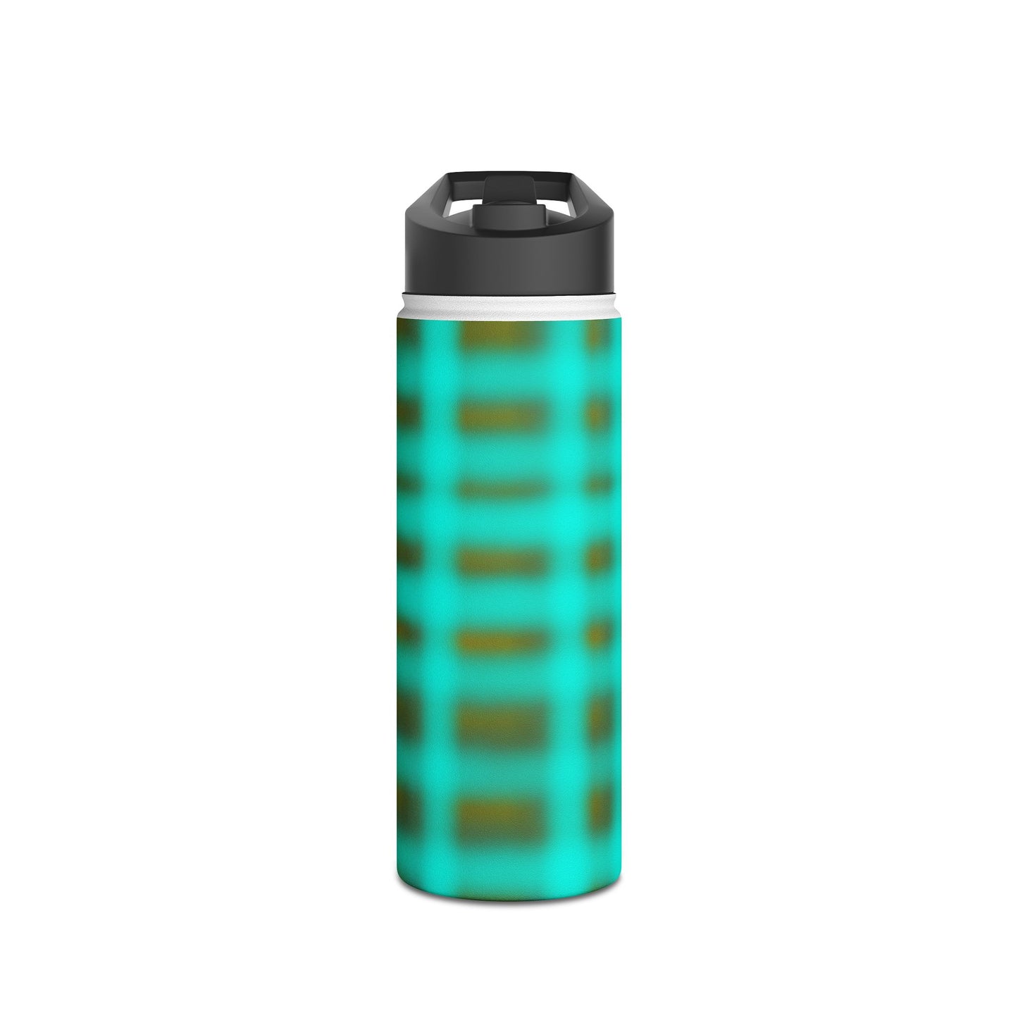 Aqua Plaid Stainless Steel Water Bottle – Insulated Travel Bottle
