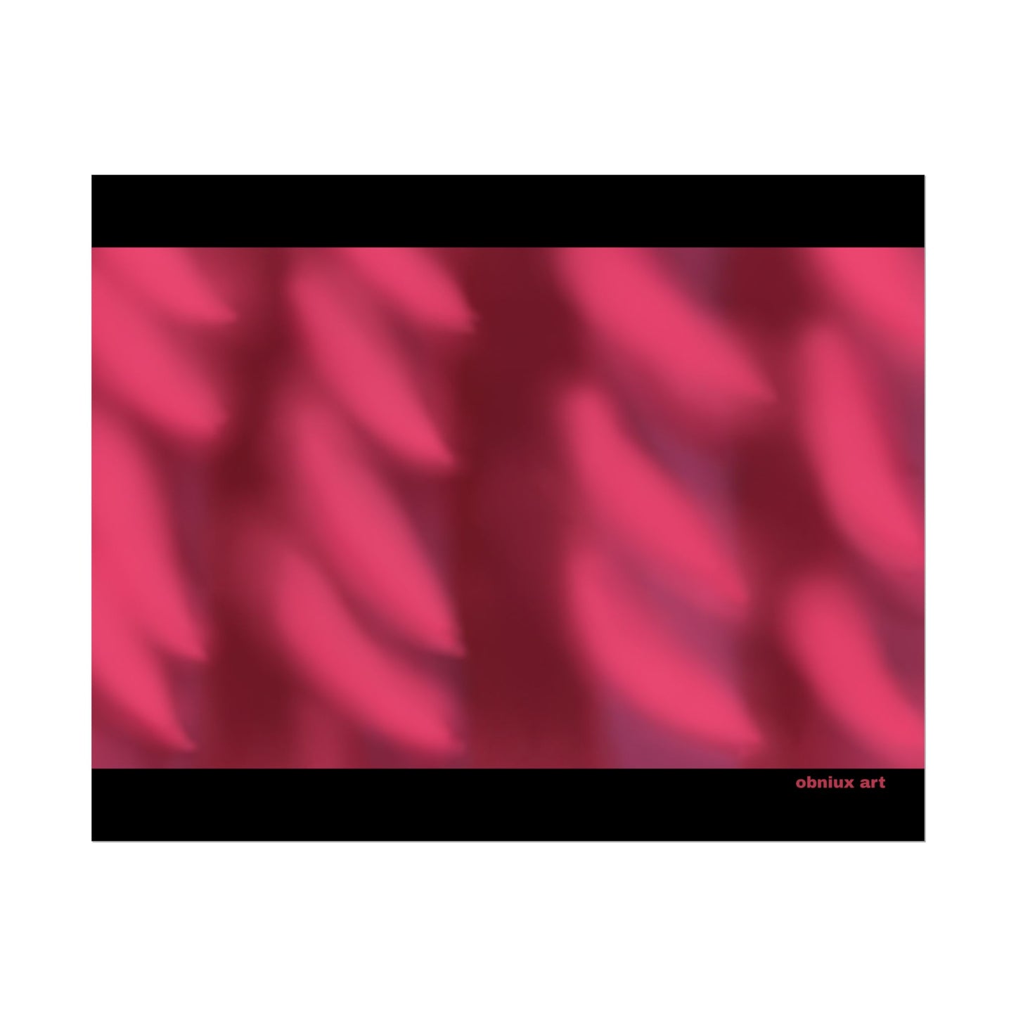 Rolled Poster – Abstract Pink Velvet Waves Art Print