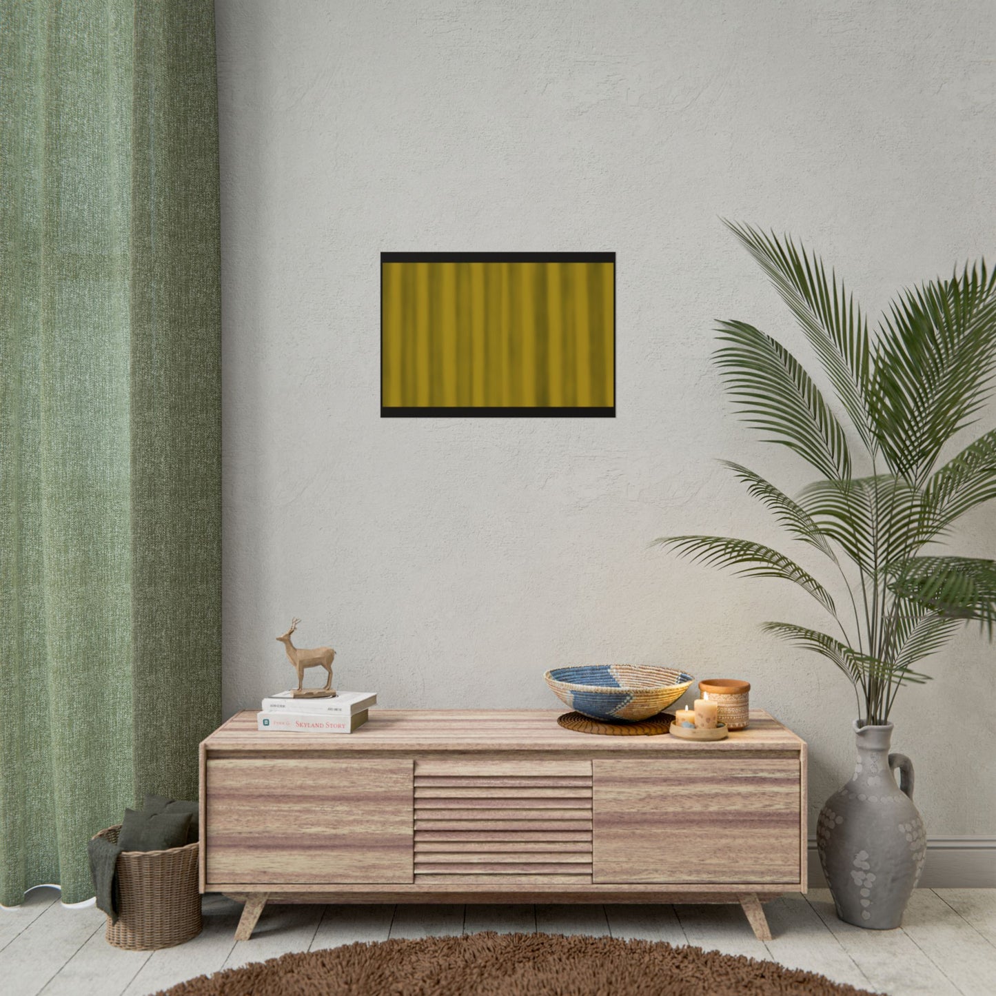 Gold Curtain Rolled Poster — Theater Stage Wall Art