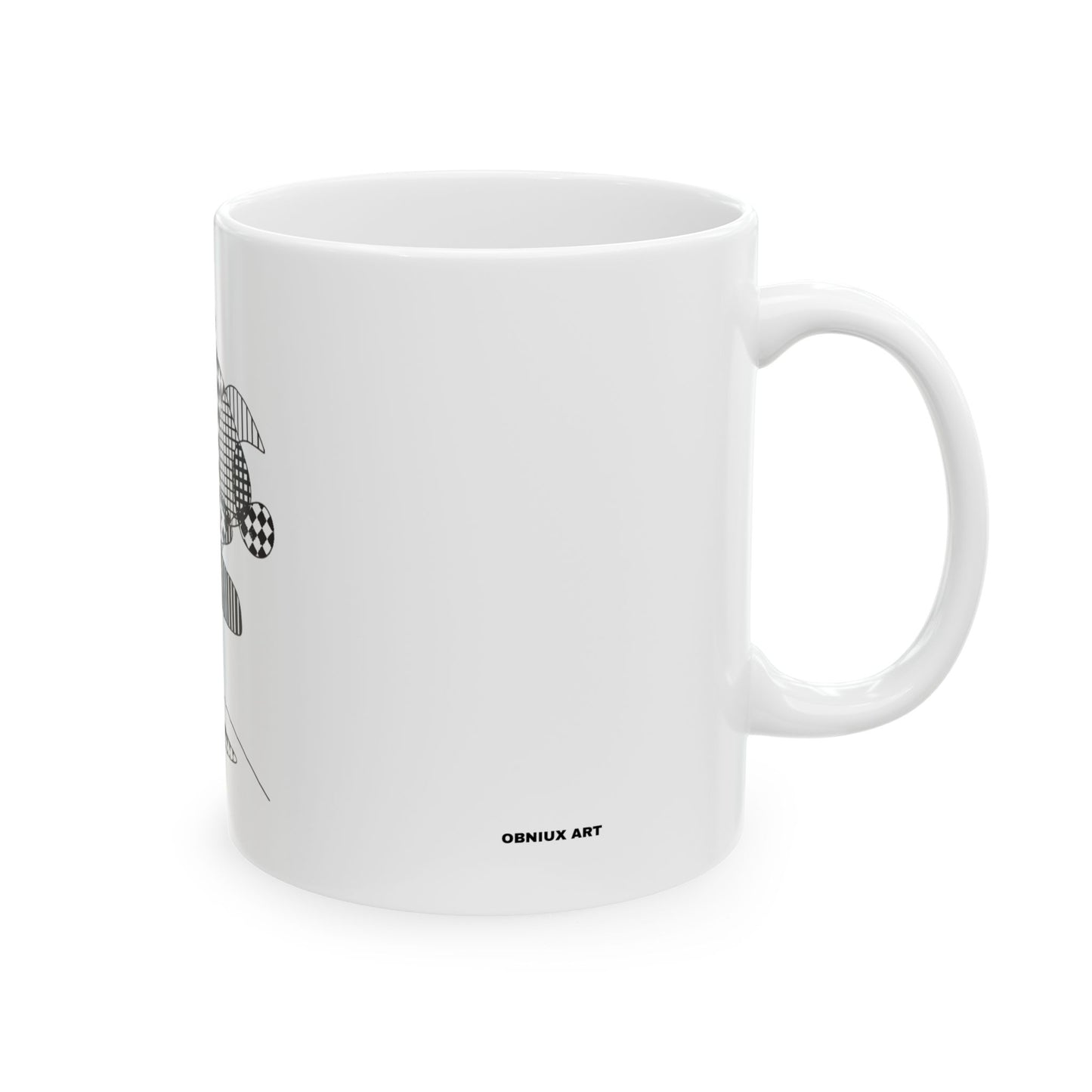 Black & NotBlack pattern  Ceramic Mug — Geometric Pattern 11oz/15oz