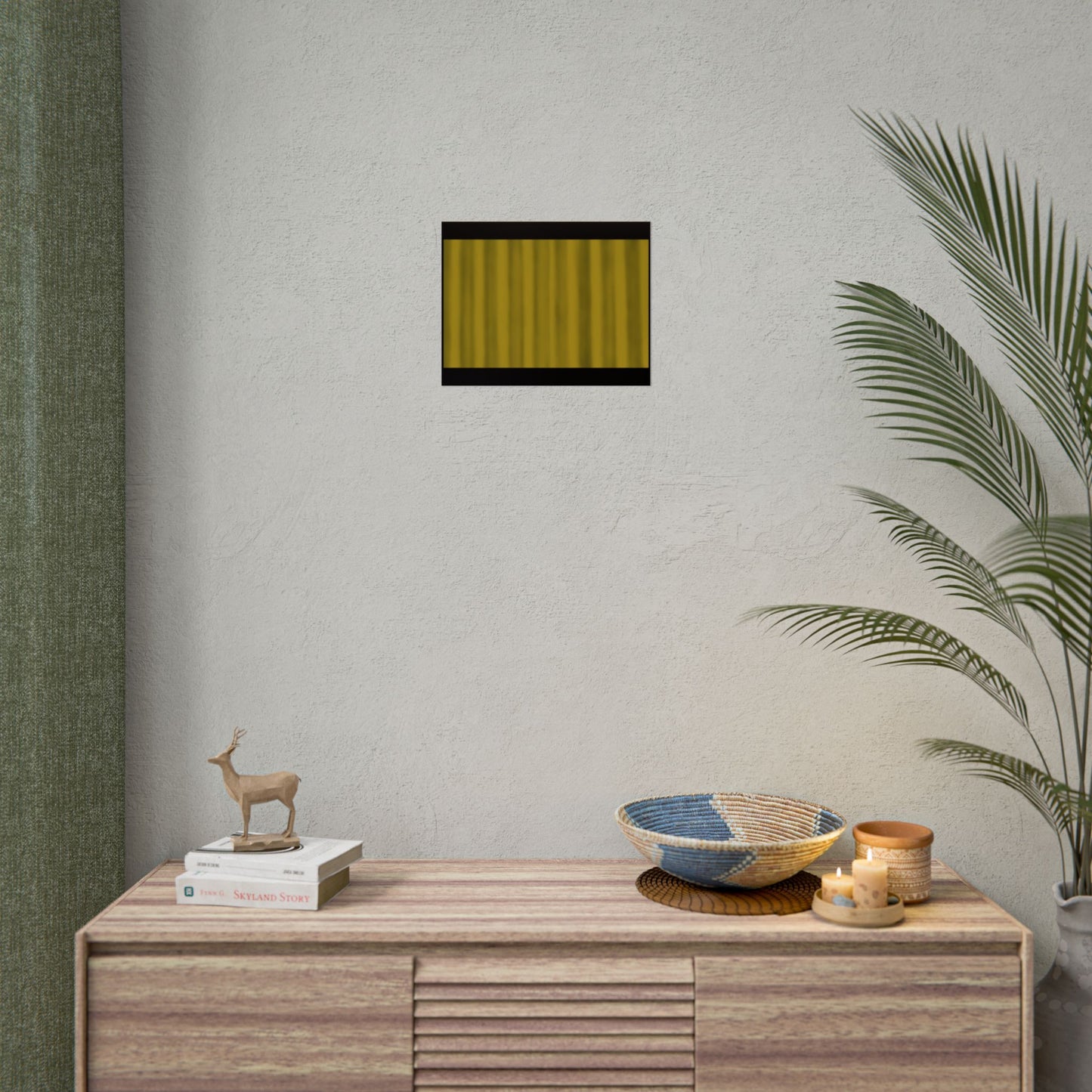 Gold Curtain Rolled Poster — Theater Stage Wall Art