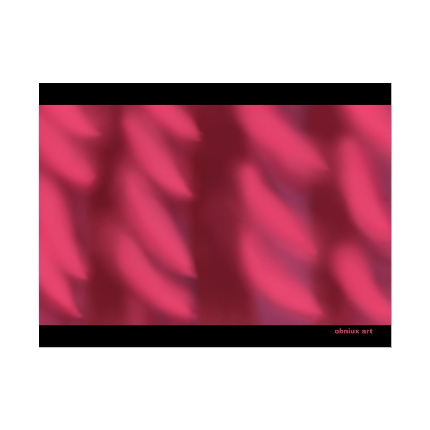 Rolled Poster – Abstract Pink Velvet Waves Art Print