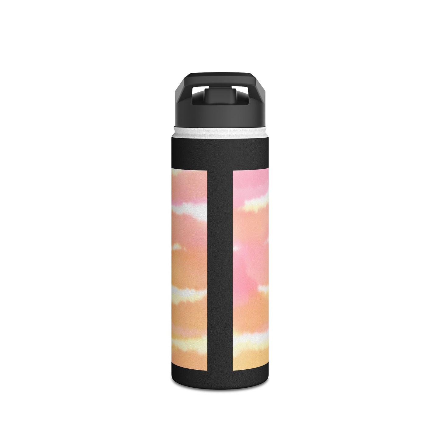 Sunset Silhouette "windows of future possibilities" Stainless Steel Water Bottle — Gradient Sky & Archway Design