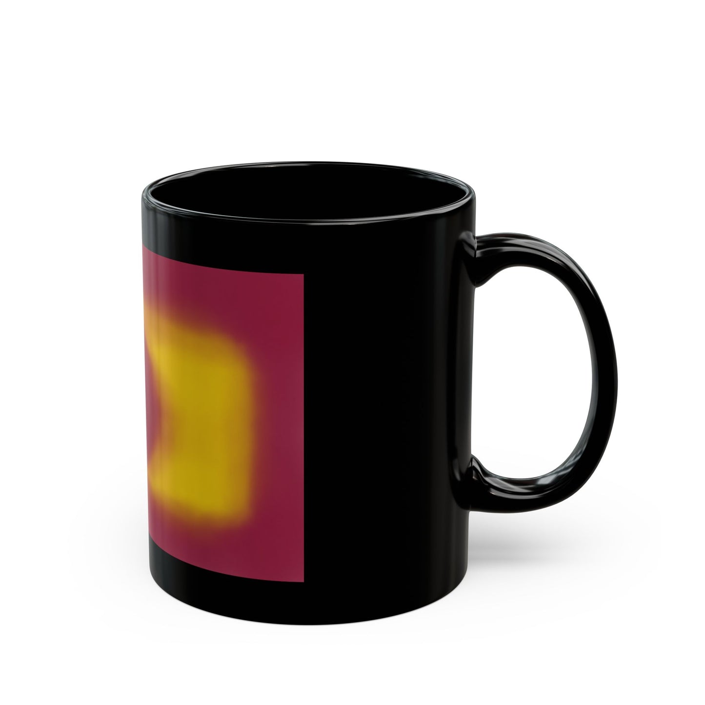 Abstract Sunset Circle Black Mug — Modern Geometric Coffee Cup (11oz, 15oz)