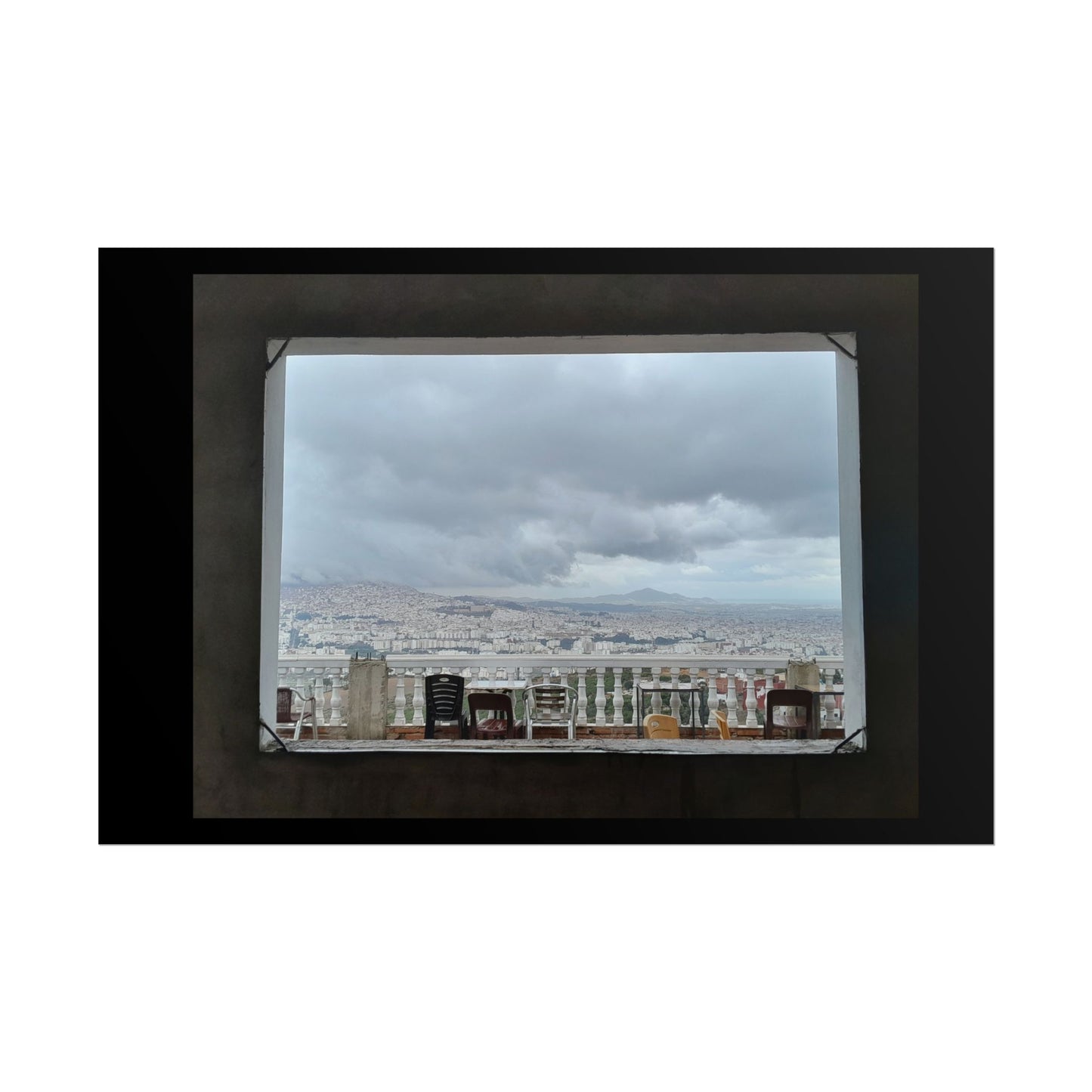 Cityscape Window Poster — Rolled Wall Art