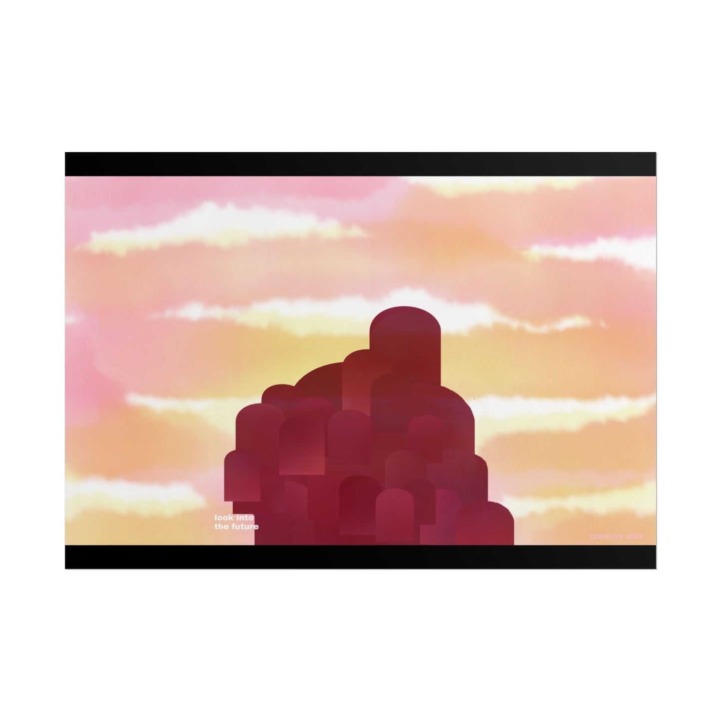 Sunset Abstract Poster — "Look to the Future" Rolled Art Print