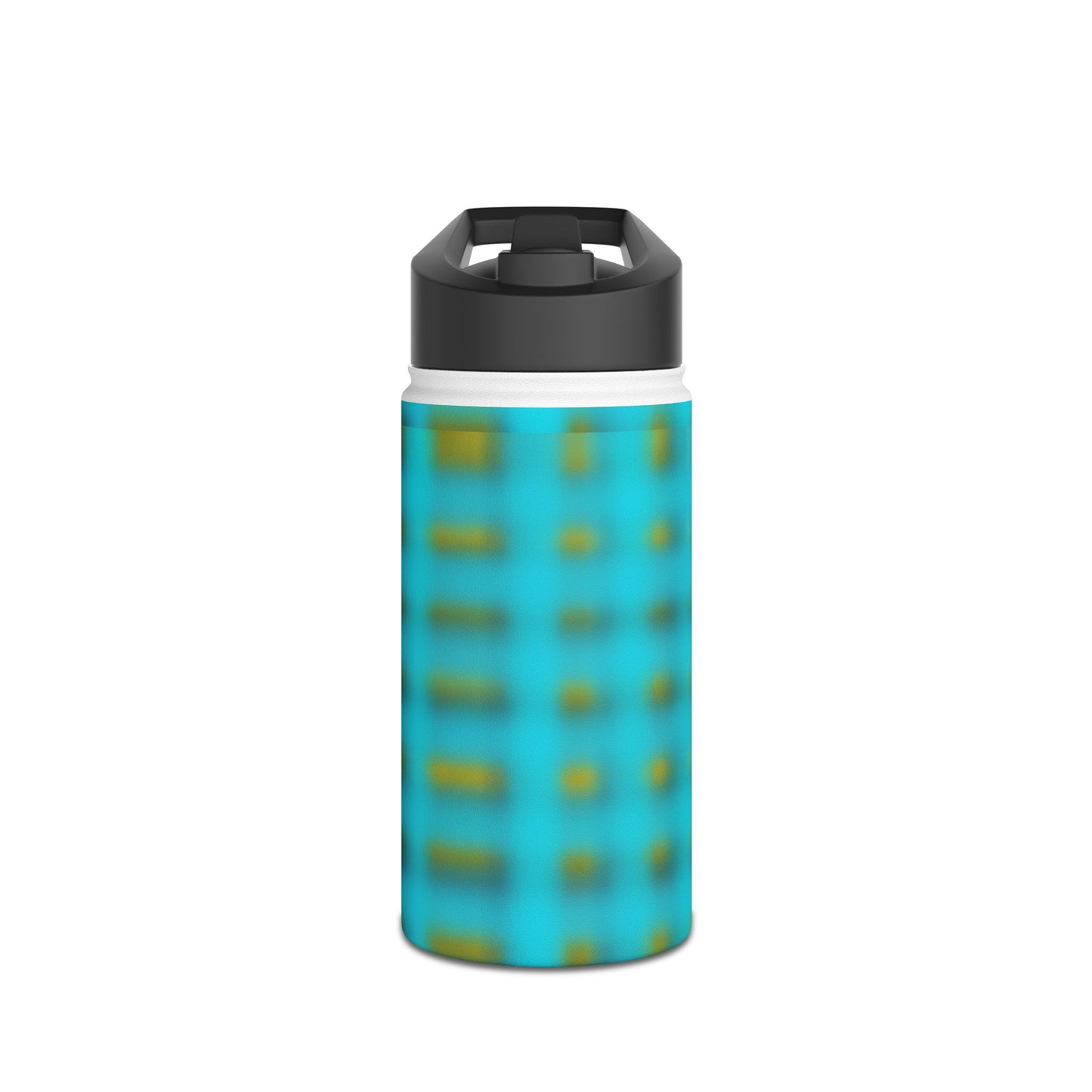 Turquoise Plaid Stainless Steel Water Bottle – Insulated Travel Flask