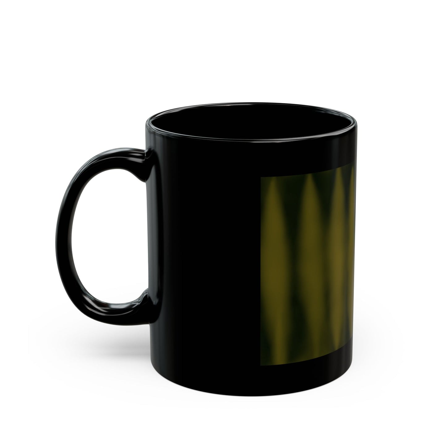 Gold Abstract Pattern Black Mug — 11oz & 15oz Ceramic Mug