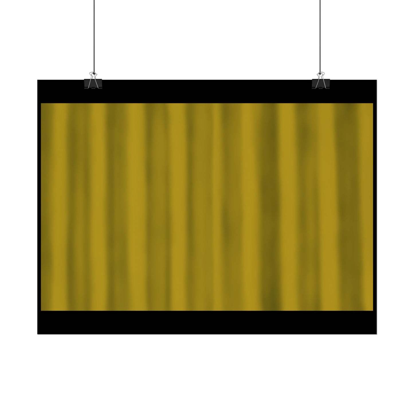 Gold Curtain Rolled Poster — Theater Stage Wall Art