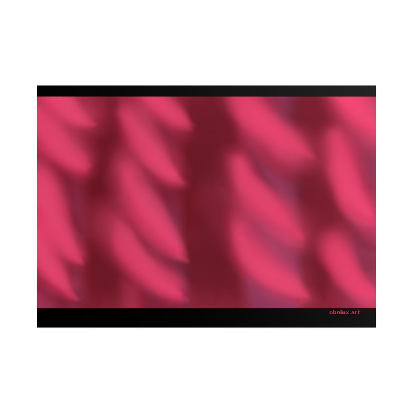 Rolled Poster – Abstract Pink Velvet Waves Art Print