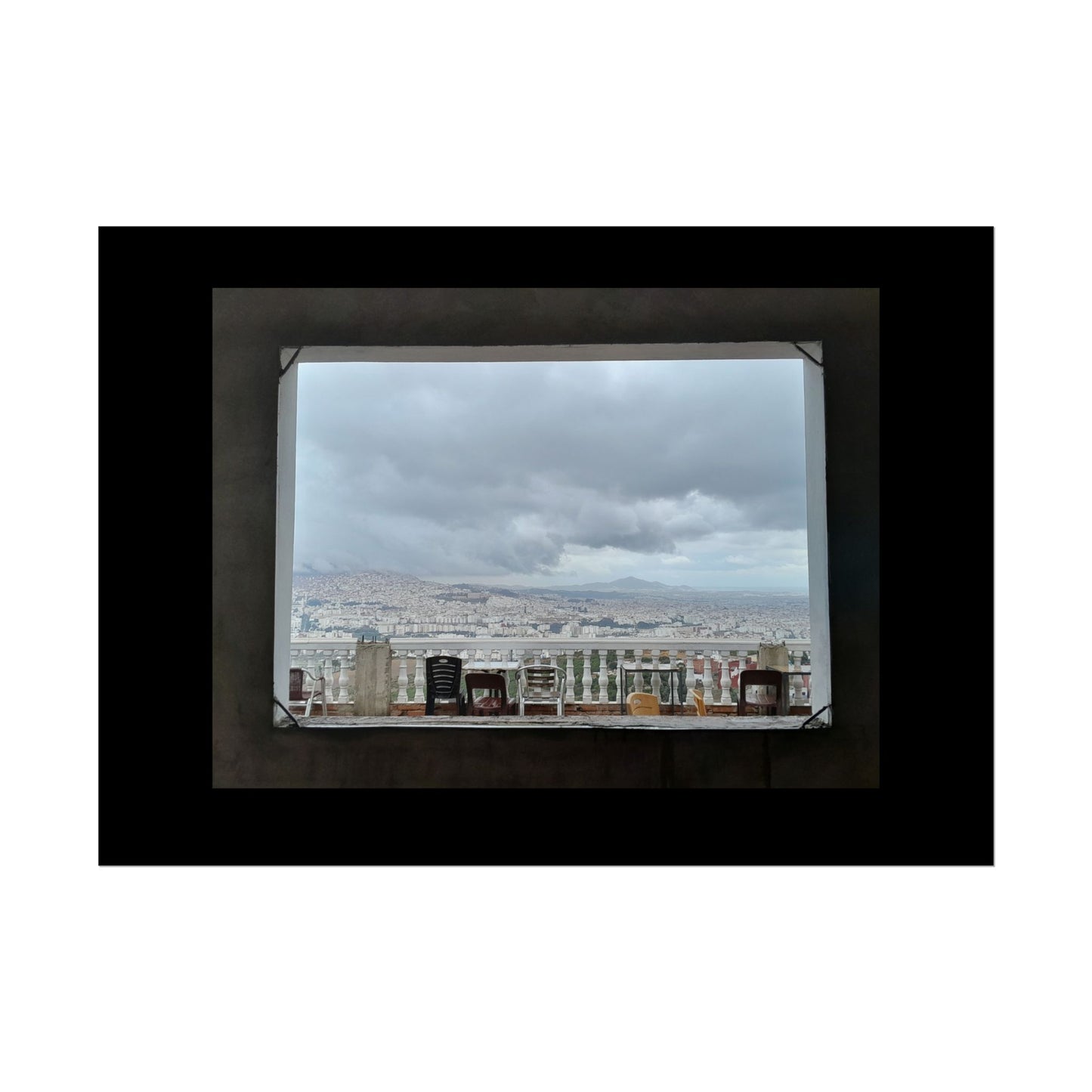 Cityscape Window Poster — Rolled Wall Art