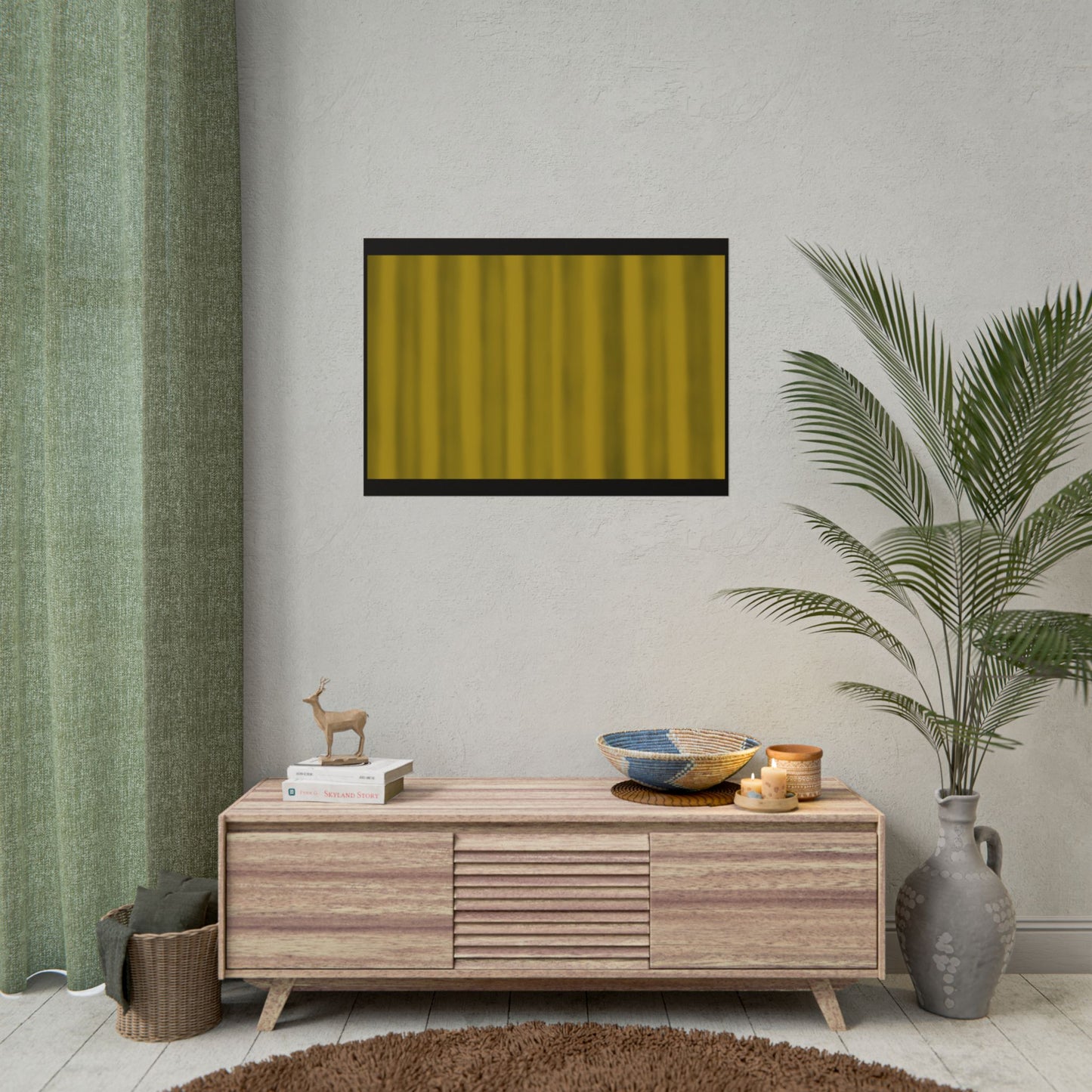 Gold Curtain Rolled Poster — Theater Stage Wall Art