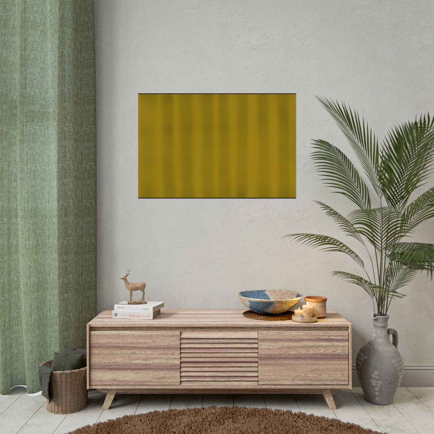 Gold Minimalist Rolled Poster — Modern Metallic Wall Art